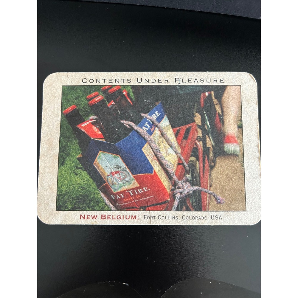 Postcard Multi Good Fat Tire Amber Ale New Belgium Brewing Bar Coaster